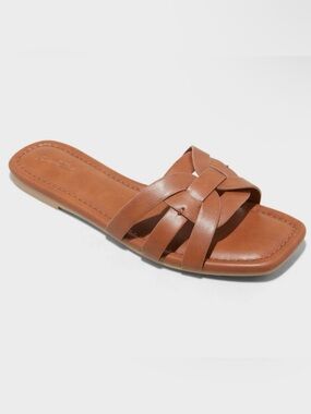 Women’s Edna Slide Sandal - Universal Thread - Cognac - Size 8